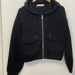 Oak and Fort black zip up hoodie